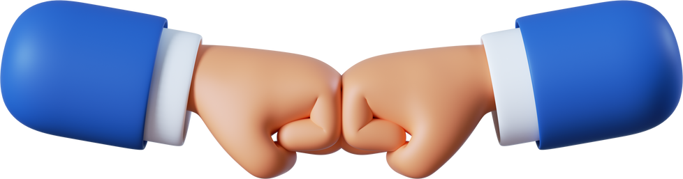 Cartoon Fist Bump in PNG